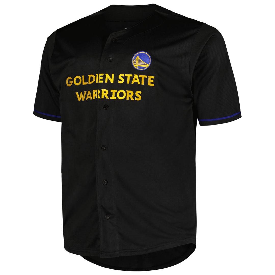 Golden State Warriors Profile Big & Tall Pop Jersey - Black | NBA Fan Gear