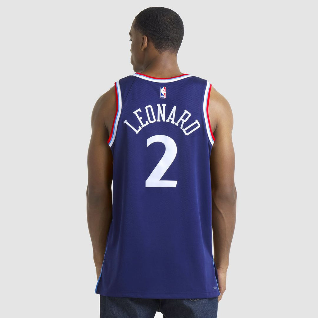 Kawhi Leonard LA Clippers Nike Unisex 2024/ 25 Swingman Jersey - Navy - Icon Edition | NBA Fan Gear
