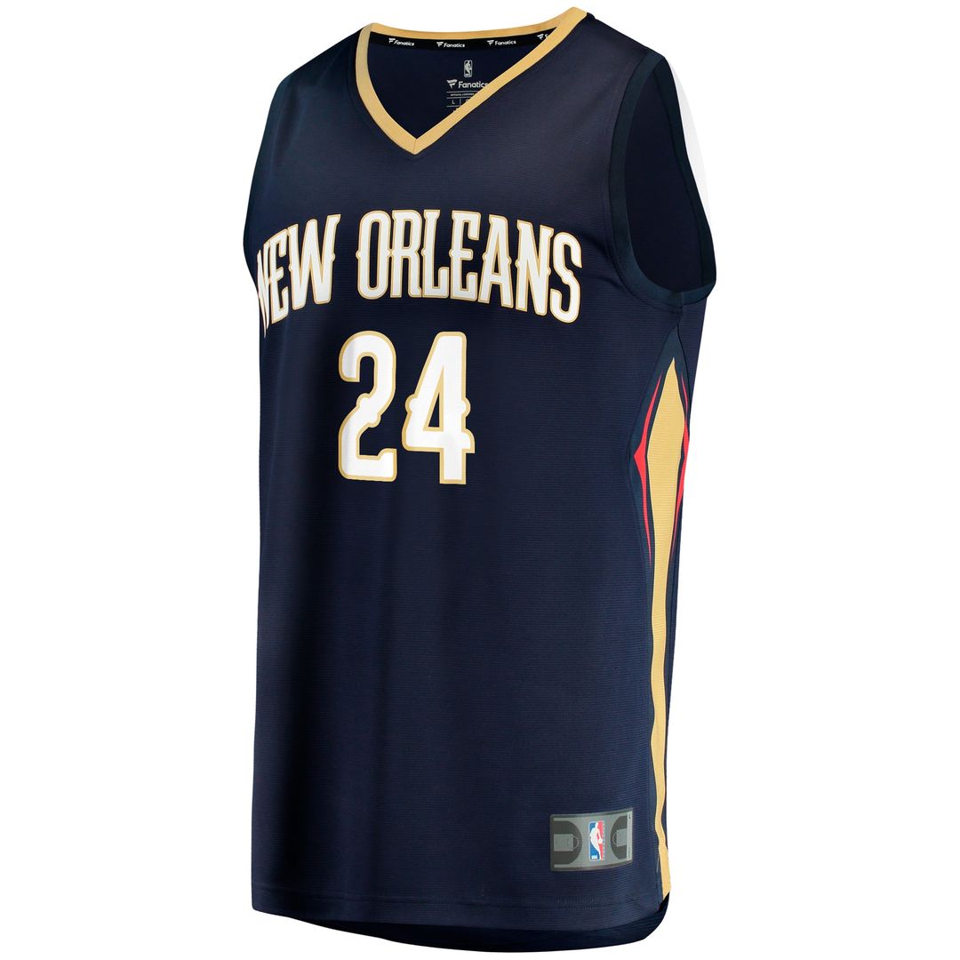 Jordan Hawkins New Orleans Pelicans Fanatics Fast Break Replica Jersey - Icon Edition - Navy | NBA Fan Gear