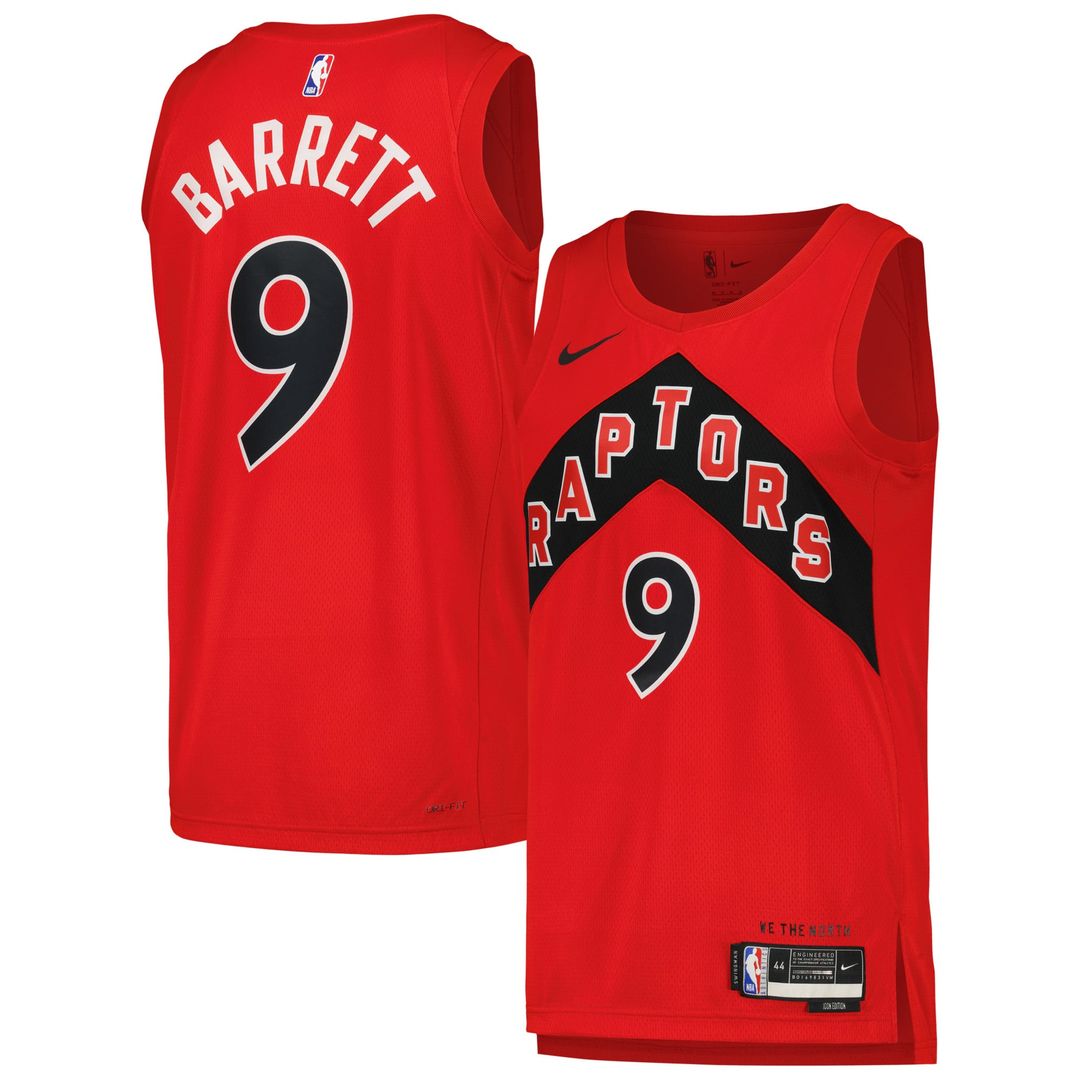 RJ Barrett Toronto Raptors Nike Unisex Swingman Player Jersey - Icon Edition - Red | NBA Fan Gear