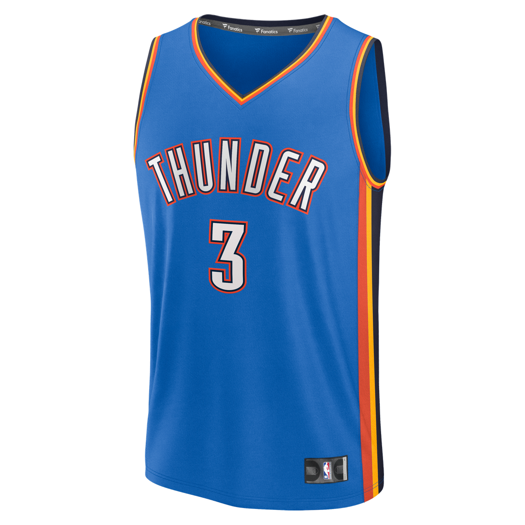 Jared McCain Oklahoma City Thunder Fanatics Youth Fast Break Jersey - Icon Edition - Blue | NBA Fan Gear
