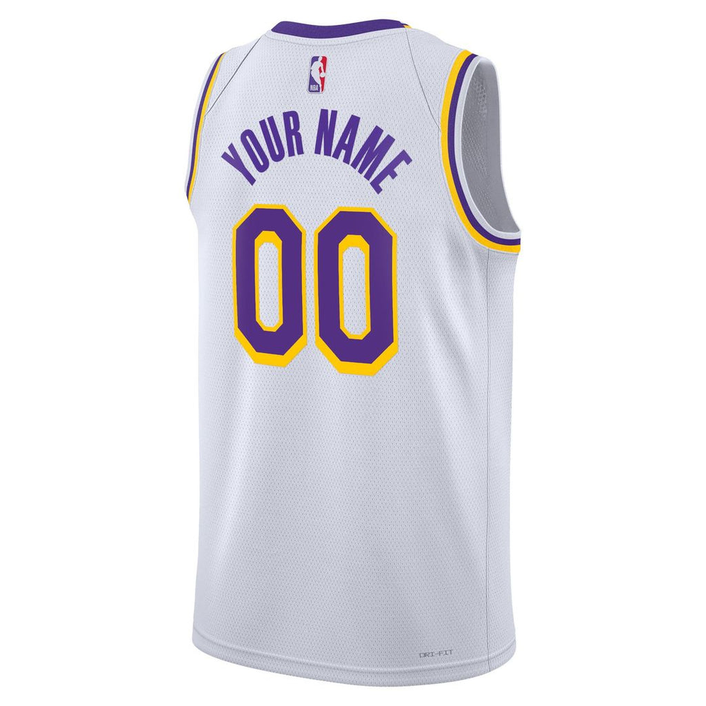 Los Angeles Lakers Nike Unisex Swingman Custom Jersey White - Association Edition | NBA Fan Gear