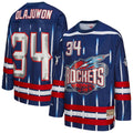 Hakeem Olajuwon Houston Rockets Mitchell & Ness Unisex Maxxed Out Fashion Hockey Jersey - Navy | NBA Fan Gear