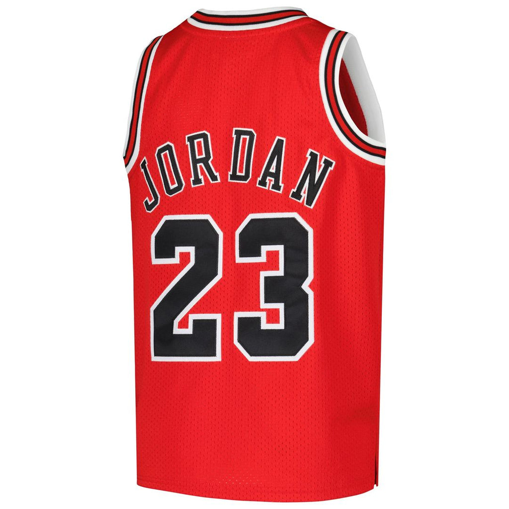 Michael Jordan Chicago Bulls Mitchell & Ness Youth Hardwood Classics 1997/ 98 Authentic Jersey - Red | NBA Fan Gear