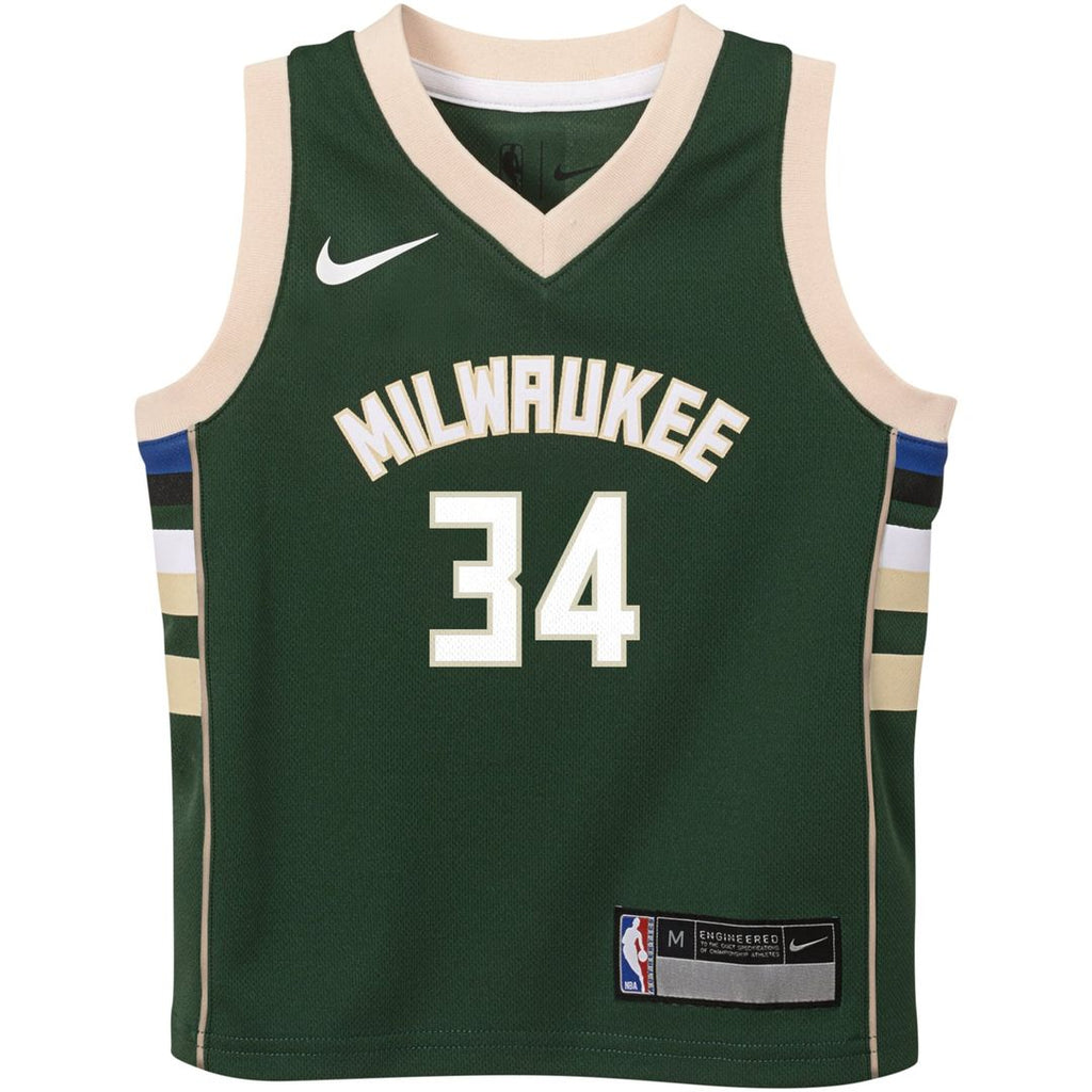 Giannis Antetokounmpo Milwaukee Bucks Nike Preschool Swingman Player Jersey - Icon Edition - Hunter Green | NBA Fan Gear
