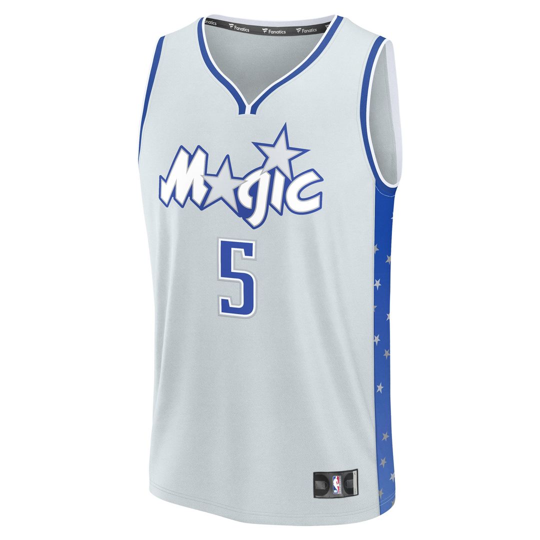 Paolo Banchero Orlando Magic Fanatics Youth 2025/ 26 City Edition Fast Break Jersey - Silver | NBA Fan Gear