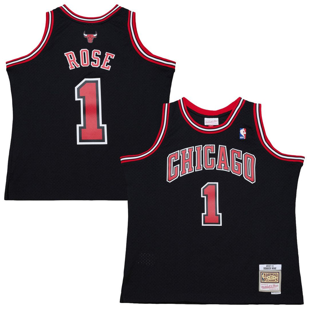 Derrick Rose Chicago Bulls Mitchell & Ness Big & Tall 2010/ 11 Swingman Jersey - Black | NBA Fan Gear