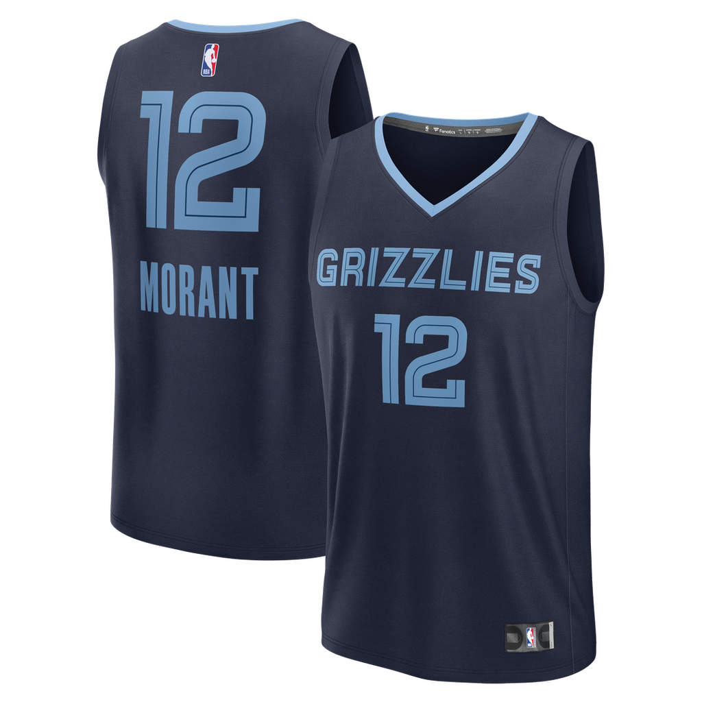 Ja Morant Memphis Grizzlies Fanatics Youth Fast Break Replica Player Jersey - Icon Edition - Navy | NBA Fan Gear