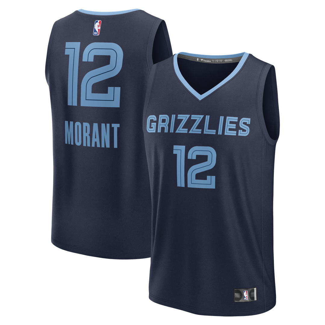 Ja Morant Memphis Grizzlies Fanatics Youth Fast Break Replica Player Jersey - Icon Edition - Navy | NBA Fan Gear