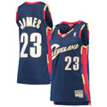 LeBron James Cleveland Cavaliers Mitchell & Ness Women's Hardwood Classics Swingman Jersey - Navy | NBA Fan Gear