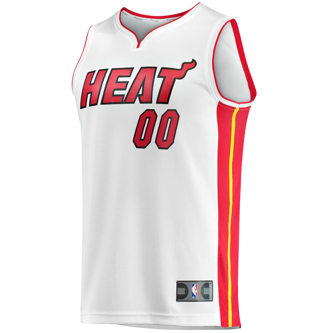 Miami Heat Fanatics Fast Break Custom Replica Jersey - Association Edition - White | NBA Fan Gear
