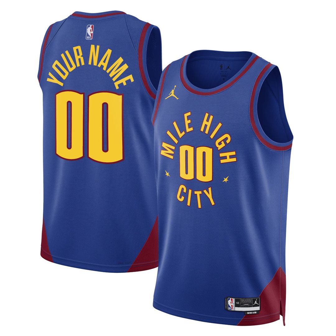 Denver Nuggets Jordan Brand Unisex 2022/ 23 Swingman Custom Jersey - Statement Edition - Blue | NBA Fan Gear