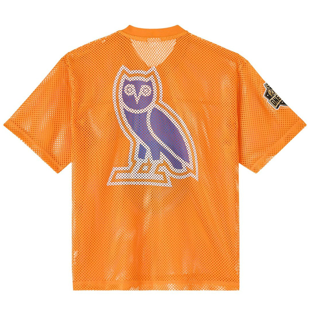 New York Knicks OVO x NBA Mesh Football Fashion Jersey - Orange | October's Very Own Fan Gear