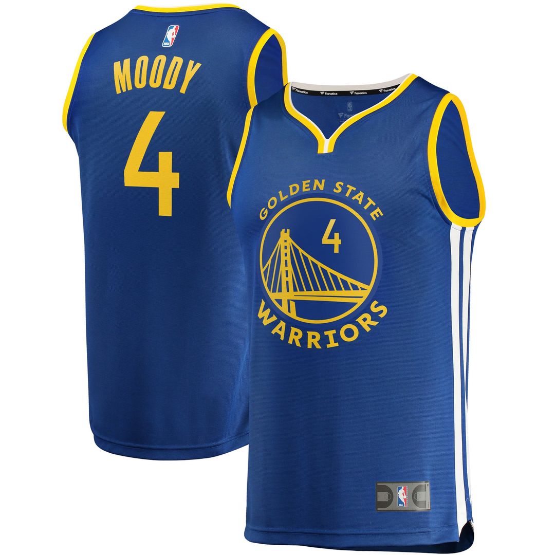 Moses Moody Golden State Warriors Fanatics Fast Break Replica Jersey - Icon Edition - Royal | NBA Fan Gear