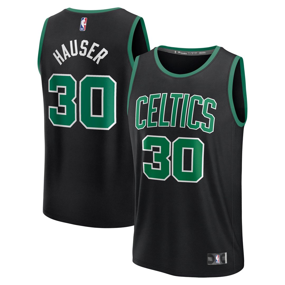 Sam Hauser Boston Celtics Fanatics Fast Break Replica Player Jersey - Statement Edition - Black | NBA Fan Gear