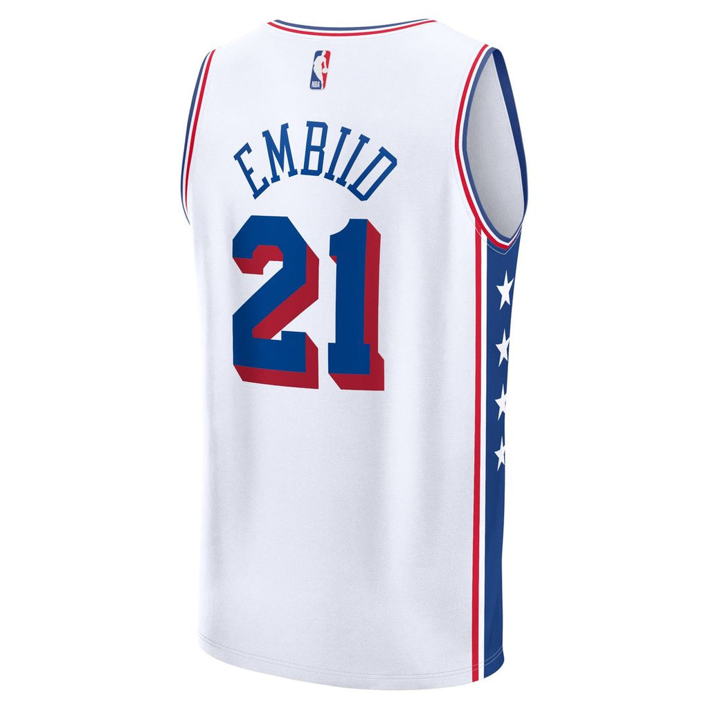 Joel Embiid Philadelphia 76ers Fanatics Fast Break Replica Player Jersey - Association Edition - White | NBA Fan Gear