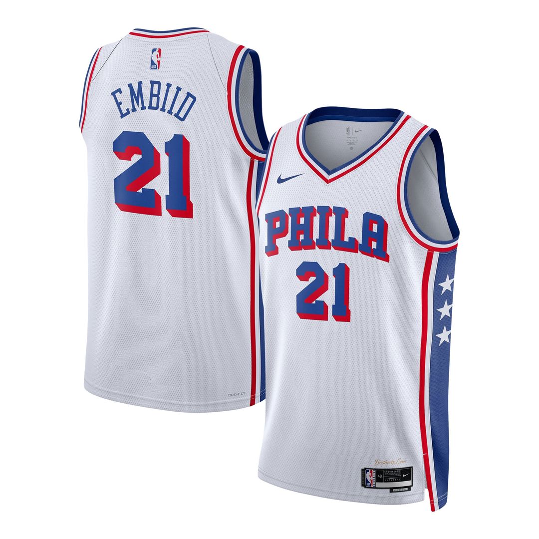 Joel Embiid Philadelphia 76ers Nike Unisex Swingman Jersey - Association Edition - White | NBA Fan Gear