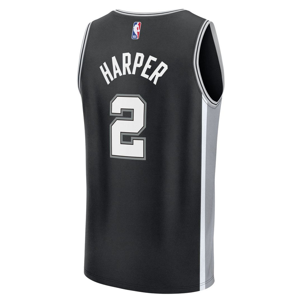 Dylan Harper San Antonio Spurs Fanatics 2025 NBA Draft First Round Pick Fast Break Replica Jersey - Icon Edition - Black | Fan Gear