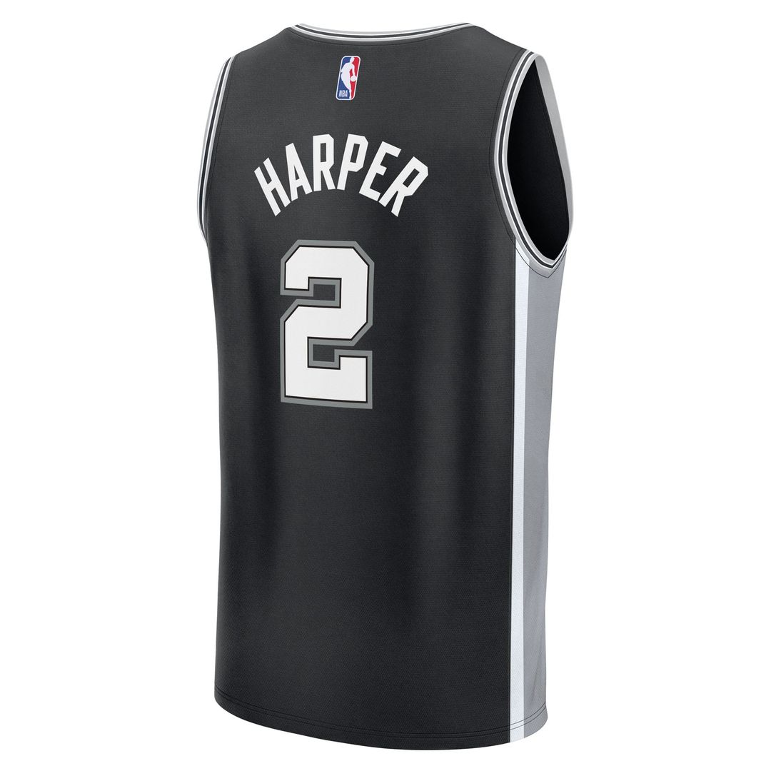 Dylan Harper San Antonio Spurs Fanatics 2025 NBA Draft First Round Pick Fast Break Replica Jersey - Icon Edition - Black | Fan Gear