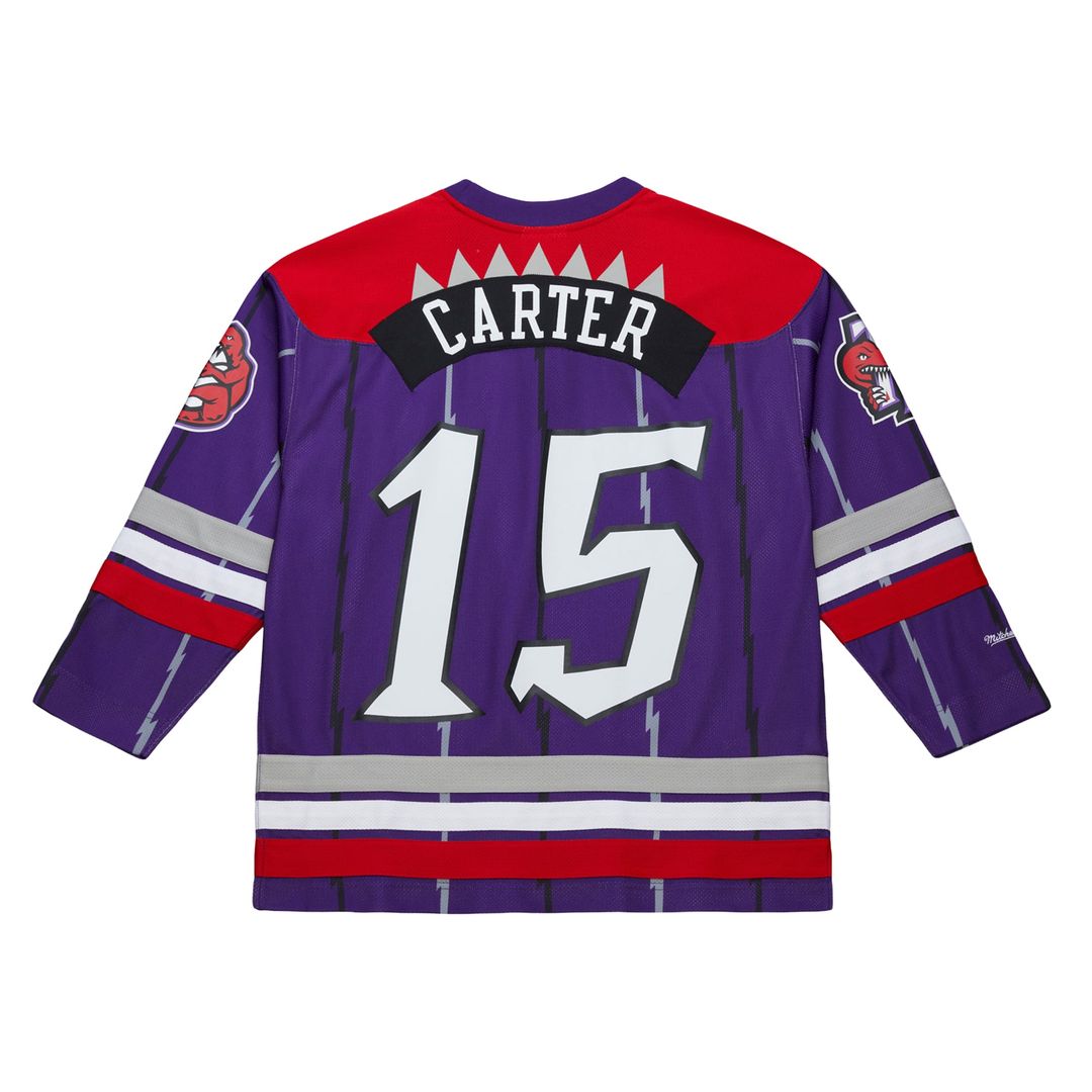 Vince Carter Toronto Raptors Mitchell & Ness Unisex Maxxed Out Fashion Hockey Jersey - Purple | NBA Fan Gear