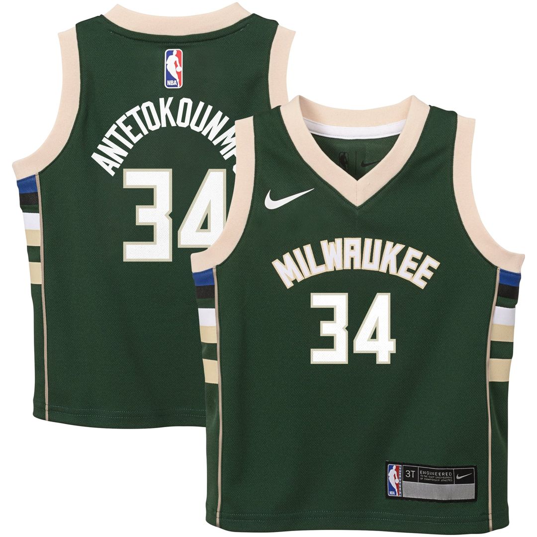 Giannis Antetokounmpo Milwaukee Bucks Nike Toddler Swingman Player Jersey - Icon Edition - Green | NBA Fan Gear