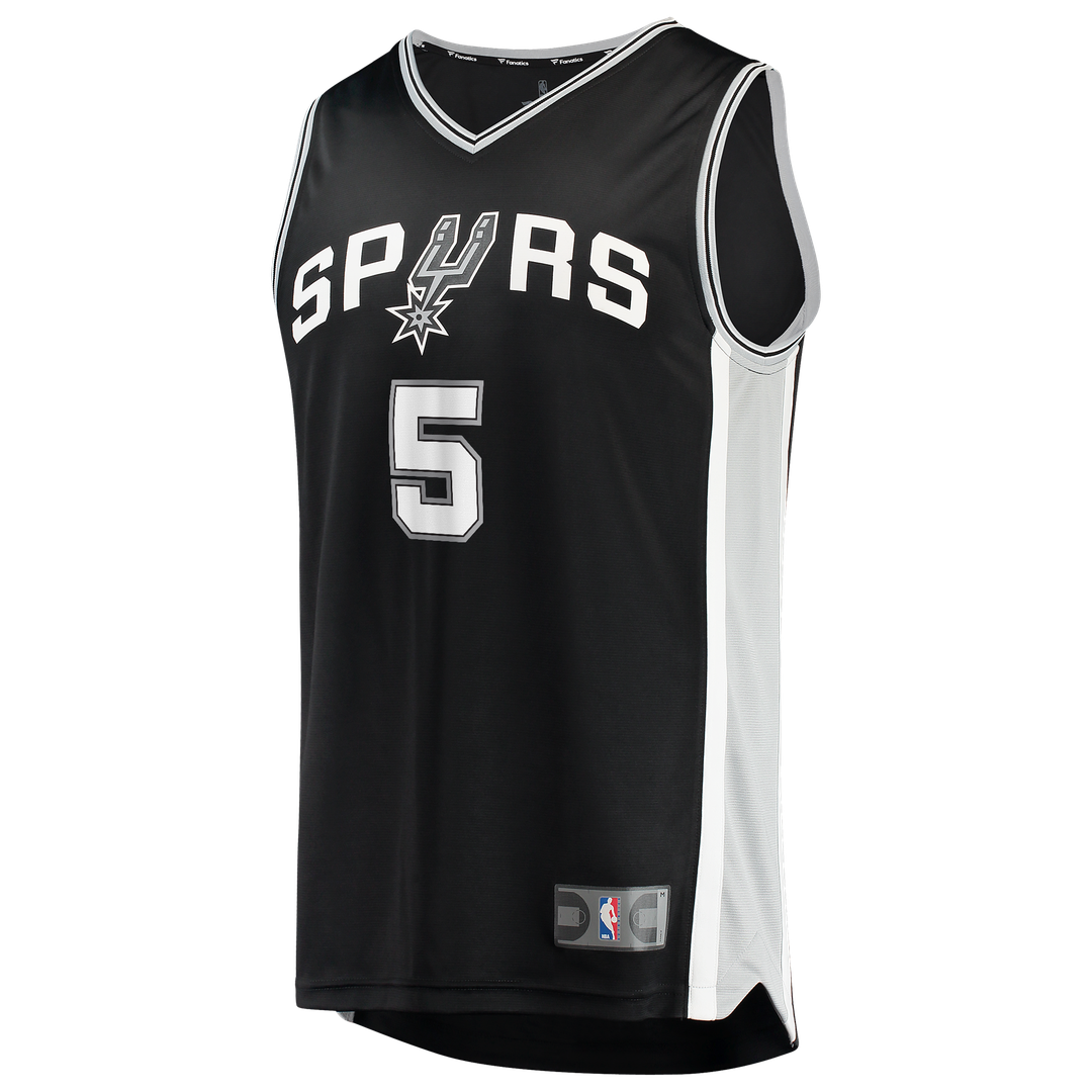 Stephon Castle San Antonio Spurs Fanatics 2026 NBA Finals Patch Fast Break Jersey - Icon Edition - Black | Fan Gear