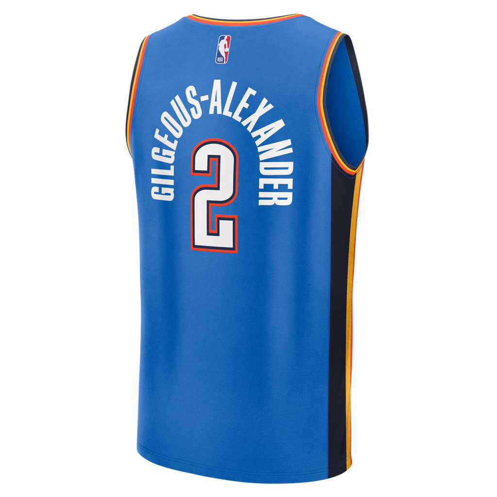 Shai Gilgeous-Alexander Oklahoma City Thunder Fanatics Fast Break Replica Player Jersey - Icon Edition - Blue | NBA Fan Gear