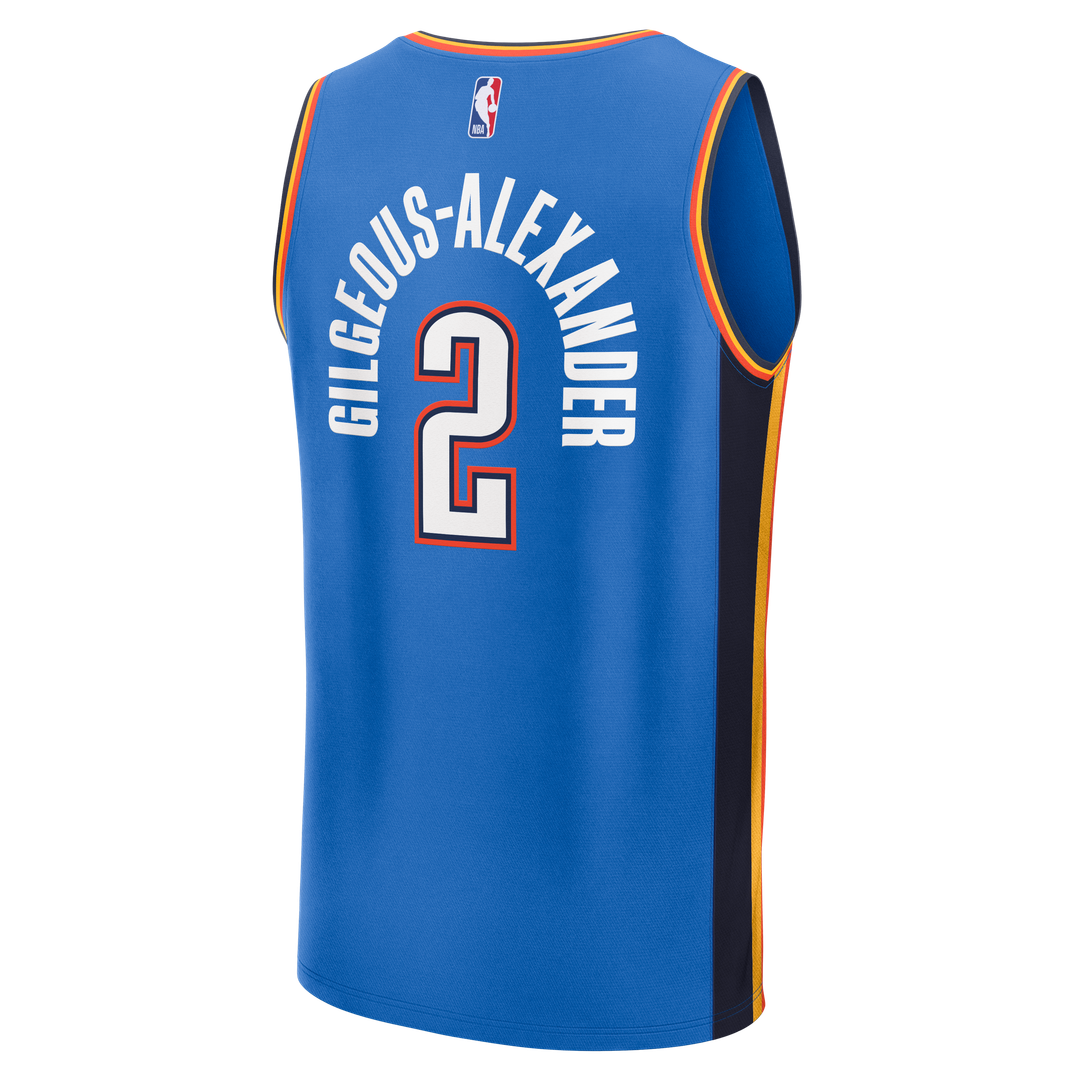 Shai Gilgeous-Alexander Oklahoma City Thunder Fanatics Fast Break Replica Player Jersey - Icon Edition - Blue | NBA Fan Gear