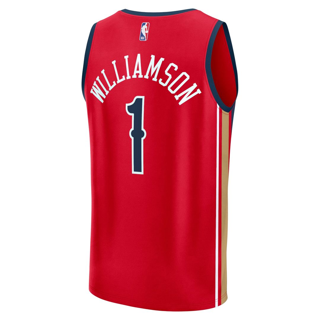 Zion Williamson New Orleans Pelicans Fanatics Fast Break Replica Player Jersey - Statement Edition - Red | NBA Fan Gear