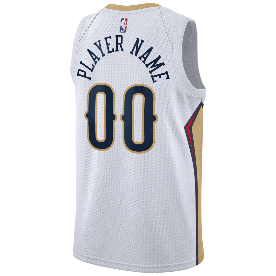 New Orleans Pelicans Nike 2020/ 21 Swingman Custom Jersey - Association Edition - White | NBA Fan Gear