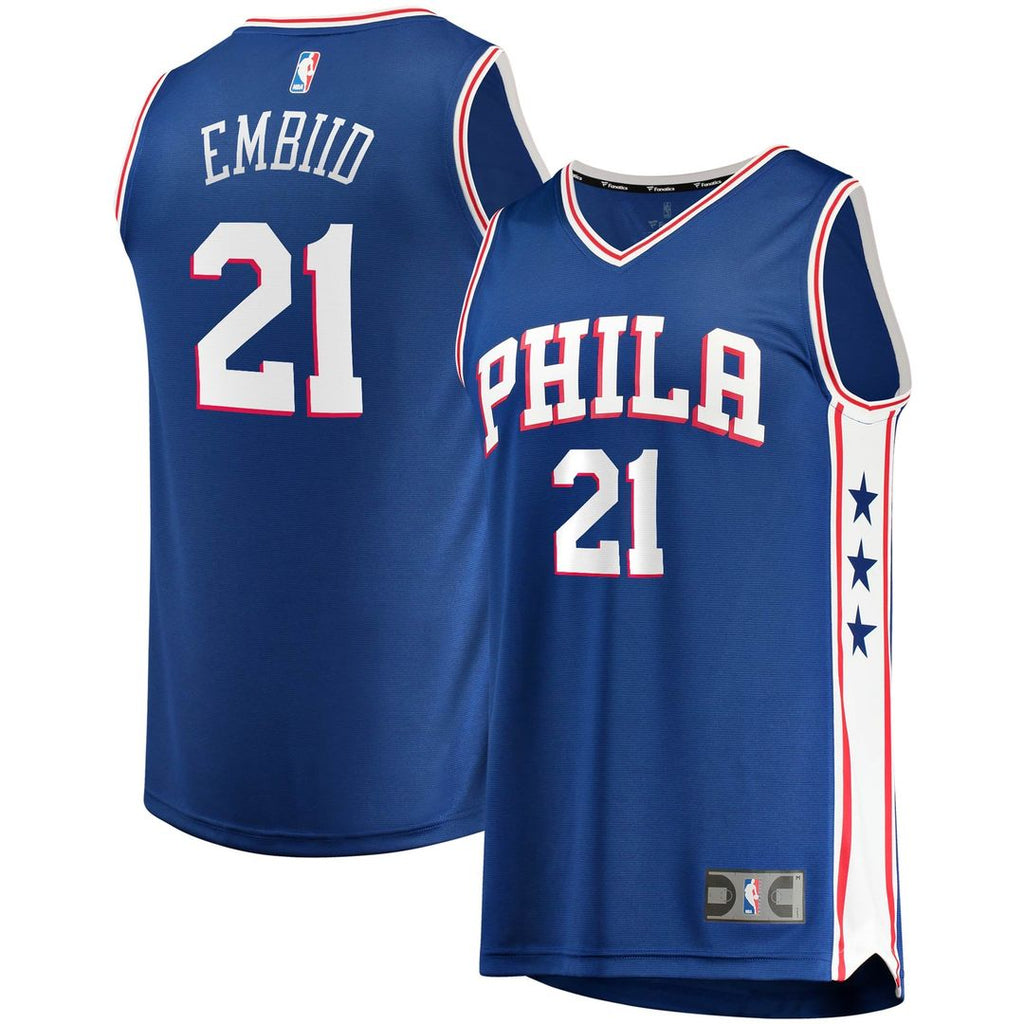 Joel Embiid Philadelphia 76ers Fanatics Fast Break Replica Player Jersey - Icon Edition - Royal | NBA Fan Gear