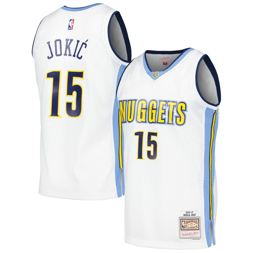Nikola Jokic Denver Nuggets Mitchell & Ness 2016/ 17 Throwback Swingman Jersey - White | NBA Fan Gear