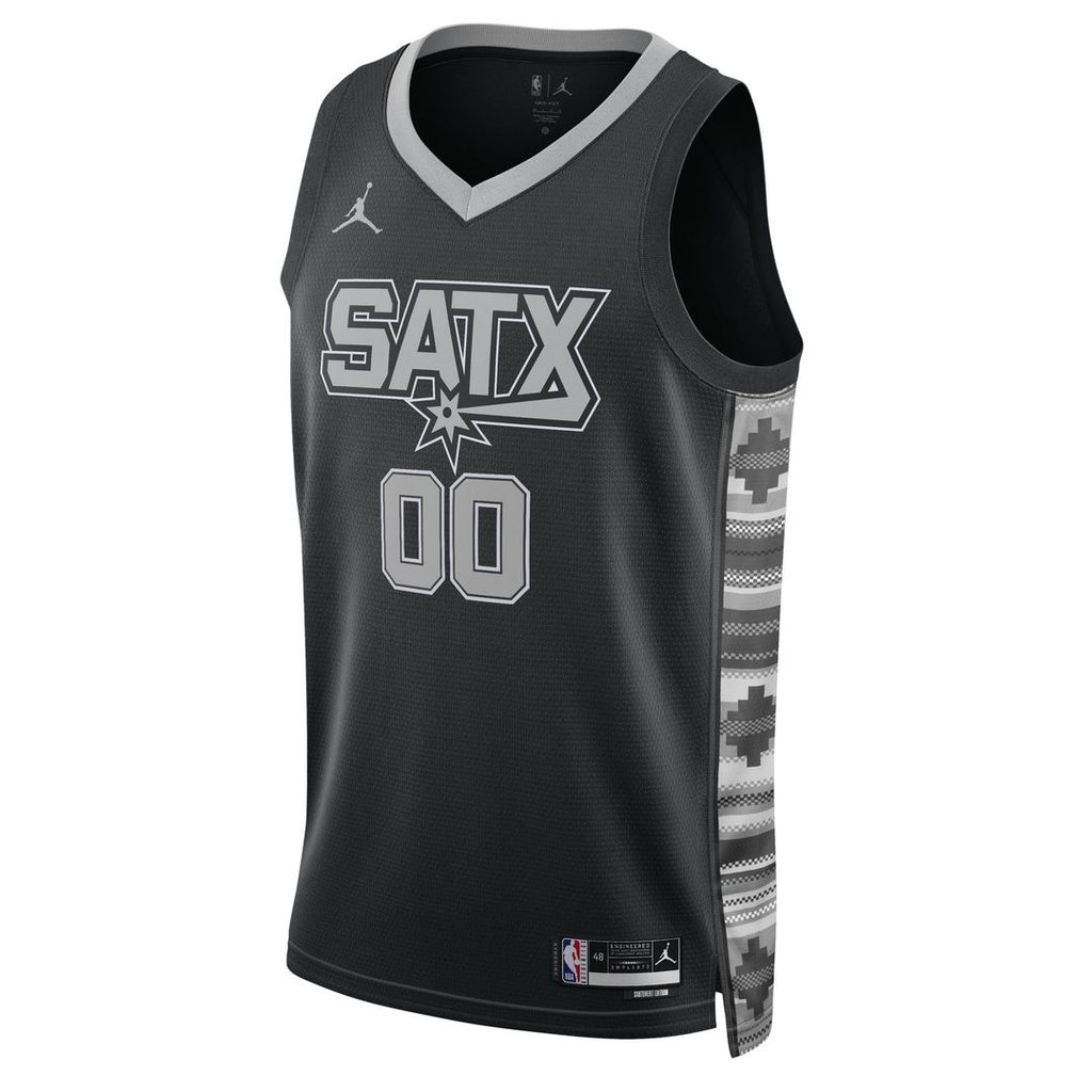 San Antonio Spurs Jordan Brand Unisex 2022/ 23 Swingman Custom Jersey - Statement Edition - Black | NBA Fan Gear