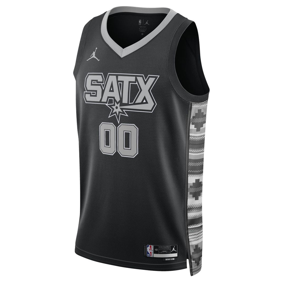 San Antonio Spurs Jordan Brand Unisex 2022/ 23 Swingman Custom Jersey - Statement Edition - Black | NBA Fan Gear