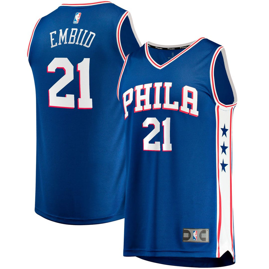 Joel Embiid Philadelphia 76ers Fanatics Big & Tall Fast Break Player Jersey - Royal - Icon Edition | NBA Fan Gear