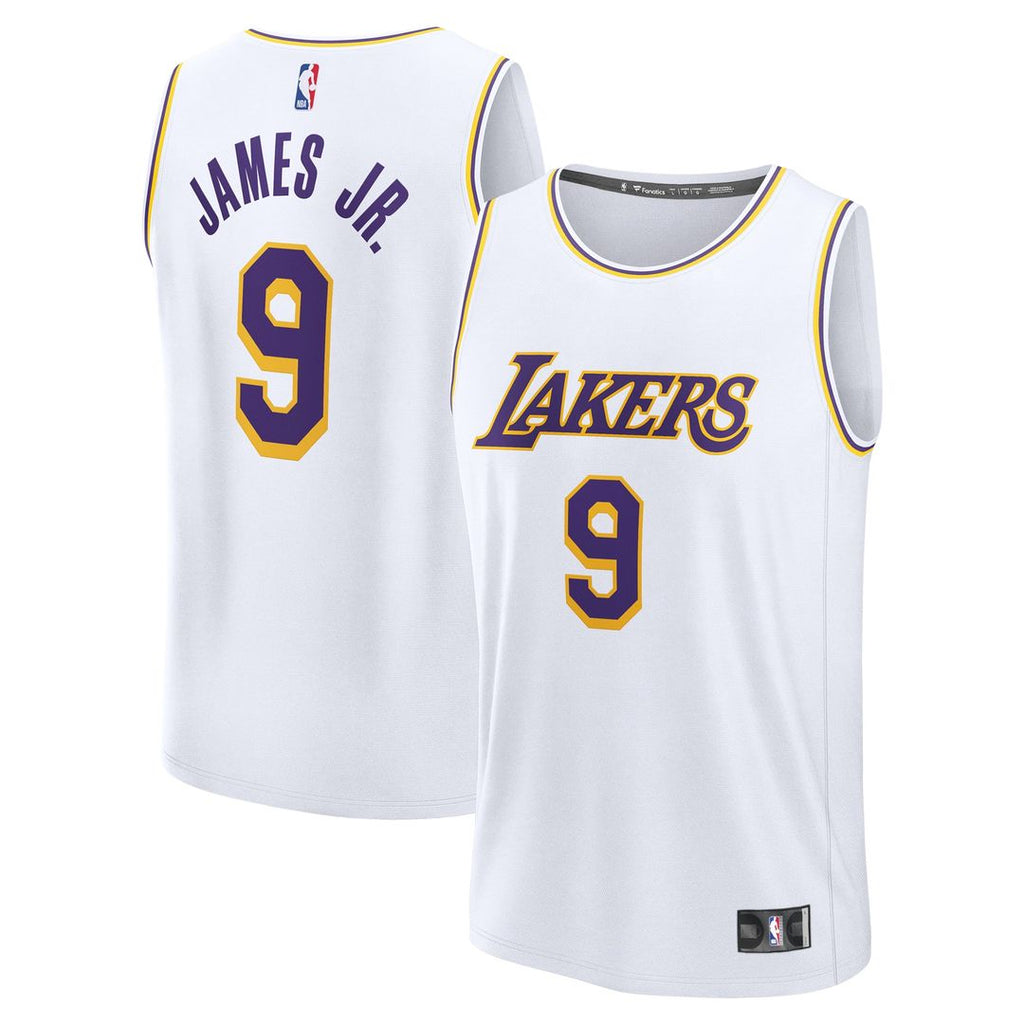 Bronny James Los Angeles Lakers Fanatics Fast Break Replica Player Jersey - Association Edition - White | NBA Fan Gear