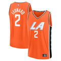 Kawhi Leonard LA Clippers Fanatics Youth 2025/ 26 City Edition Fast Break Jersey - Orange | NBA Fan Gear