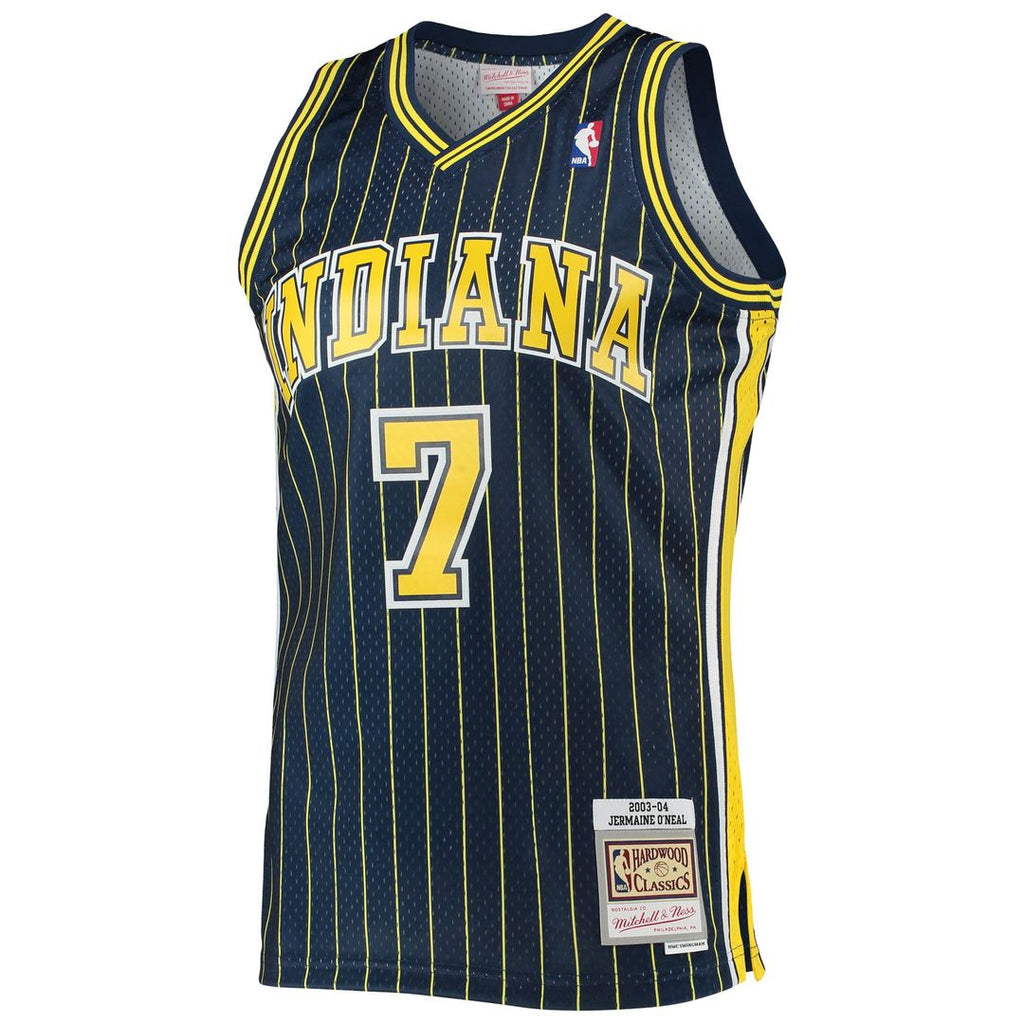 Jermaine O'Neal Indiana Pacers Mitchell & Ness 2003/ 04 Hardwood Classics Swingman Jersey - Navy | NBA Fan Gear