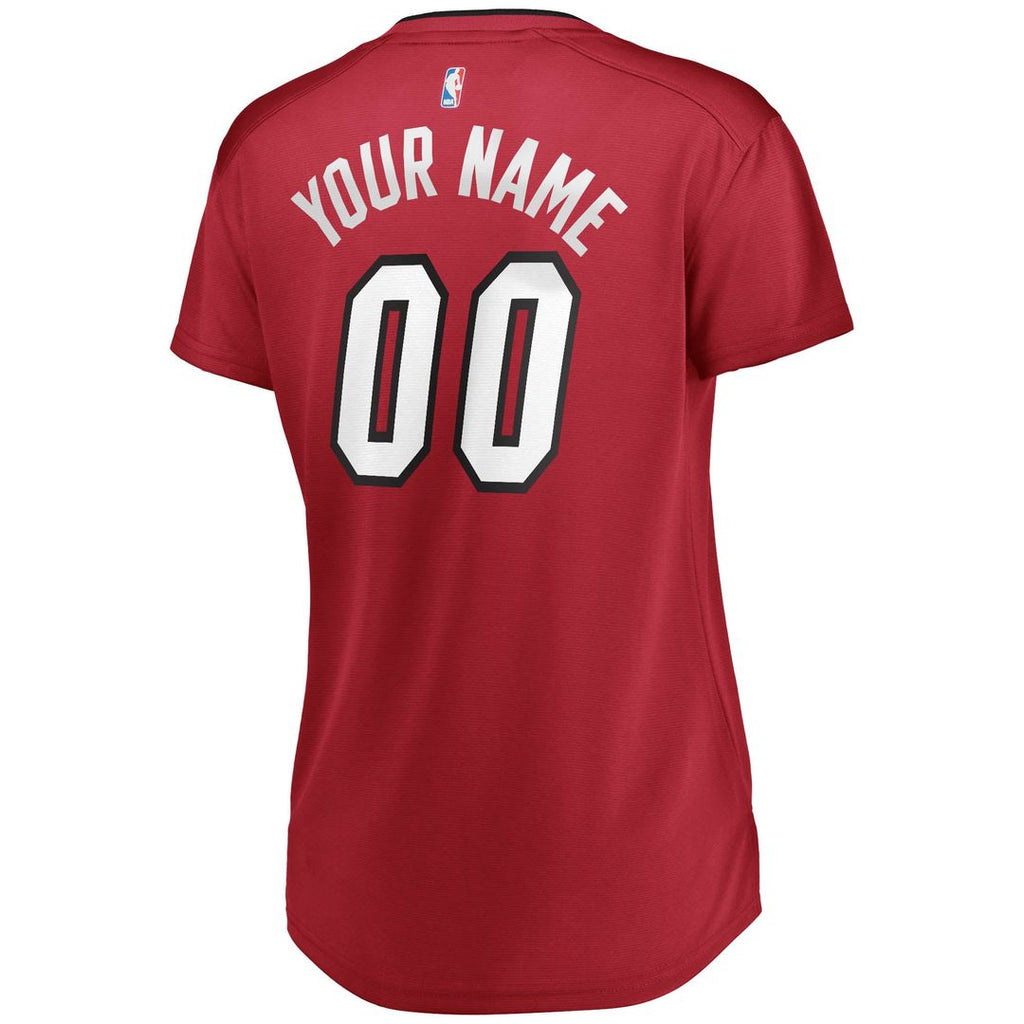 Miami Heat Fanatics Women's Fast Break Replica Custom Jersey Wine - Statement Edition | NBA Fan Gear