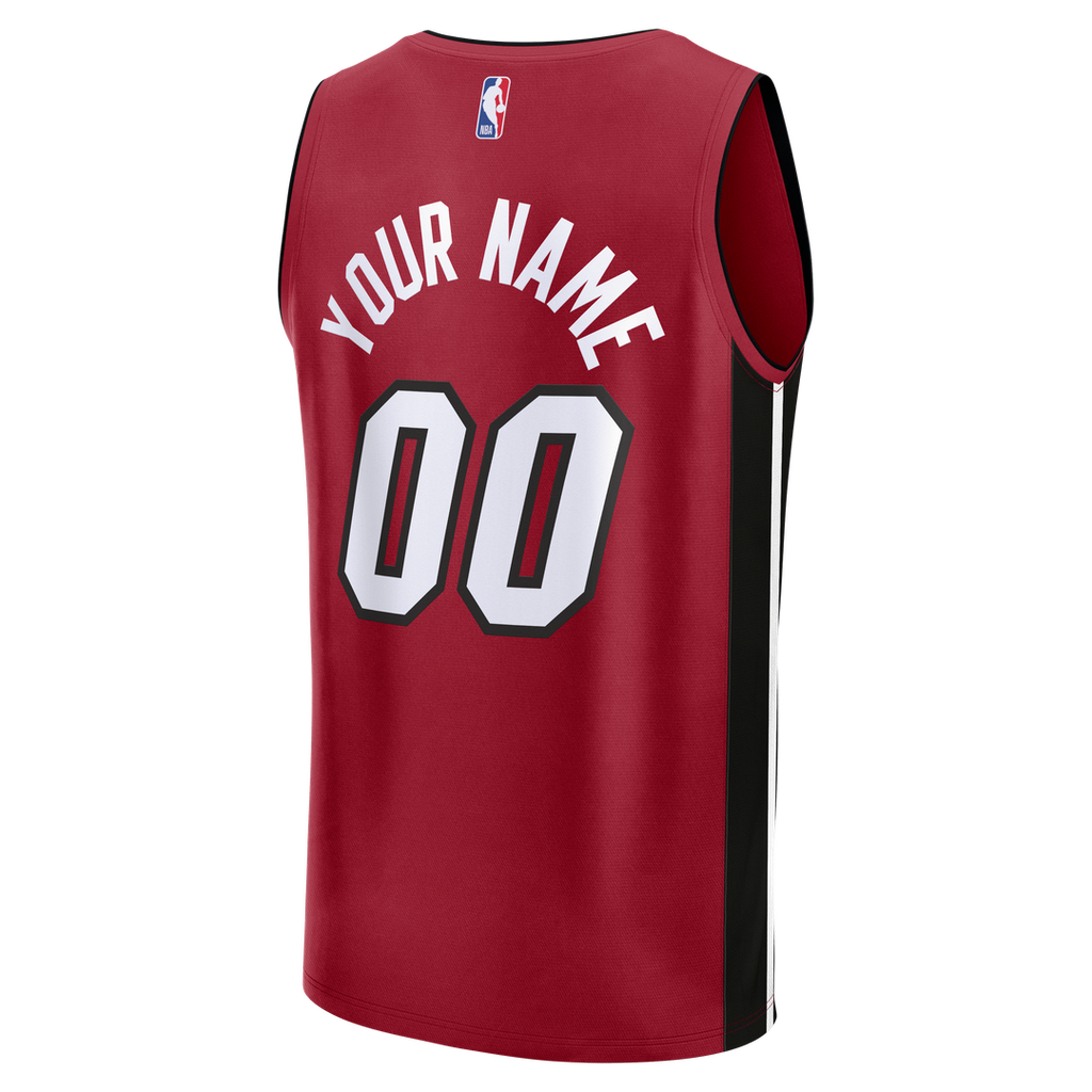 Miami Heat Fanatics Fast Break Custom Jersey - Icon Edition - Red | NBA Fan Gear