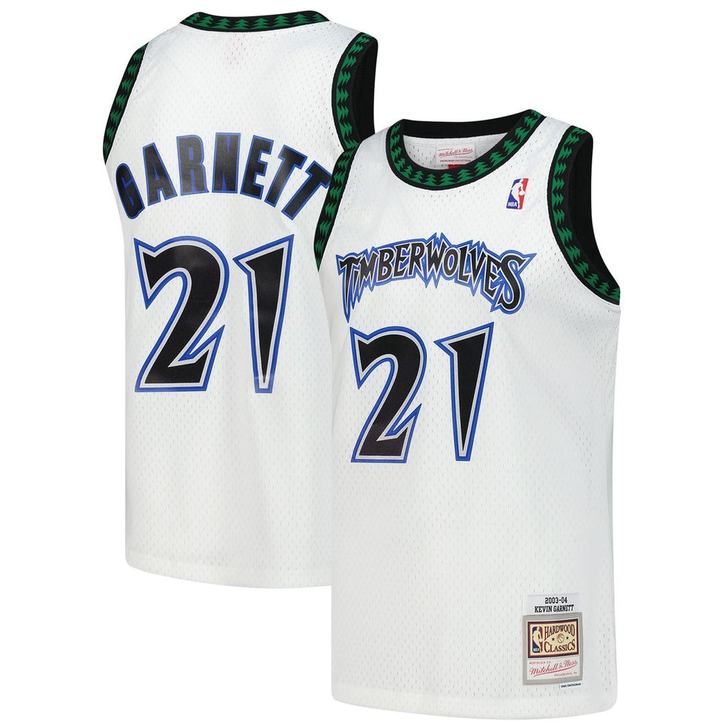 Kevin Garnett Minnesota Timberwolves Mitchell & Ness Hardwood Classics Swingman Jersey - White | NBA Fan Gear