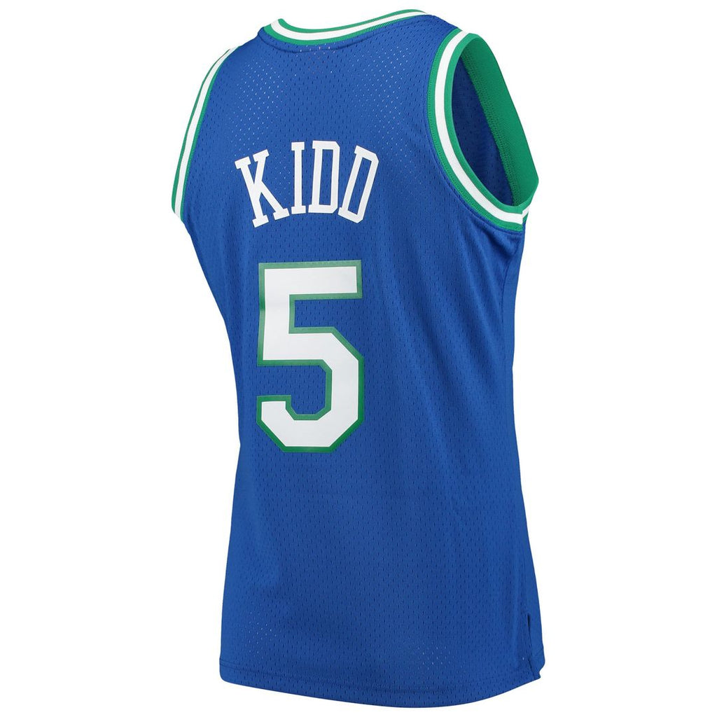 Jason Kidd Dallas Mavericks Mitchell & Ness 1994/ 95 Hardwood Classics Swingman Jersey - Blue | NBA Fan Gear