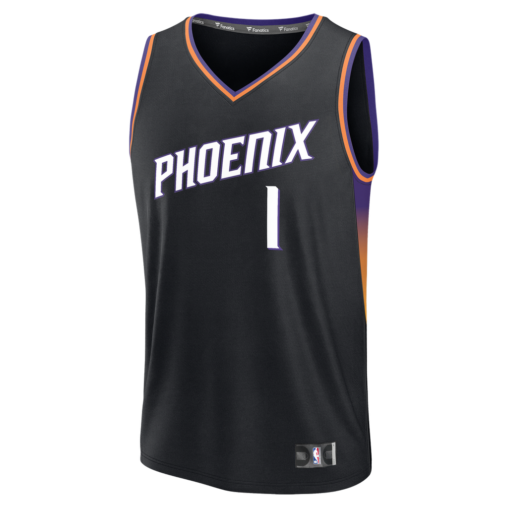 Devin Booker Phoenix Suns Fanatics Fast Break Jersey - Statement Edition - Black | NBA Fan Gear