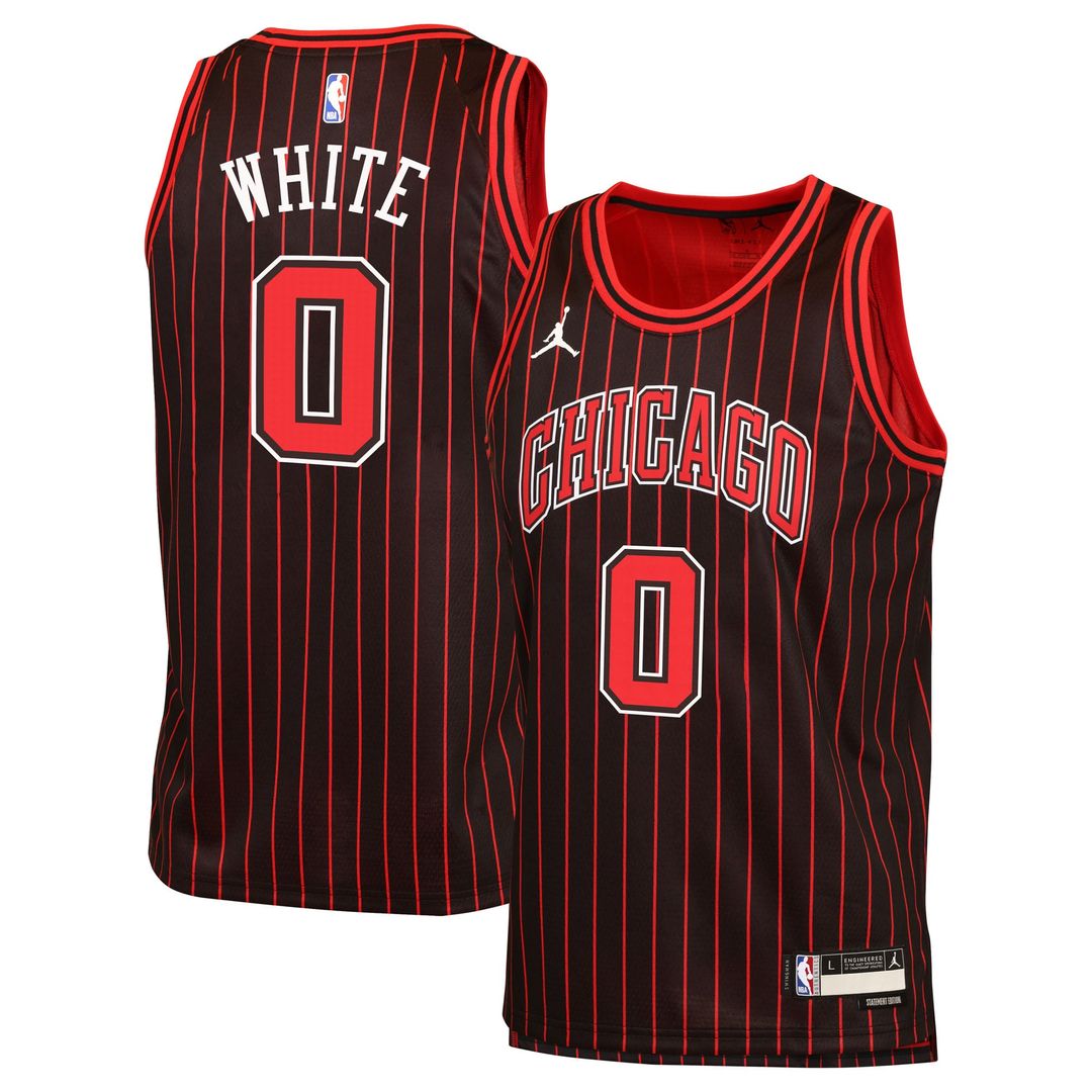 Coby White Chicago Bulls Jordan Brand Youth Swingman Jersey - Statement Edition - Black | NBA Fan Gear