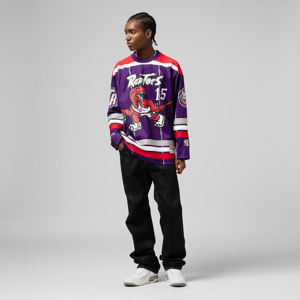 Vince Carter Toronto Raptors Mitchell & Ness Unisex Maxxed Out Fashion Hockey Jersey - Purple | NBA Fan Gear