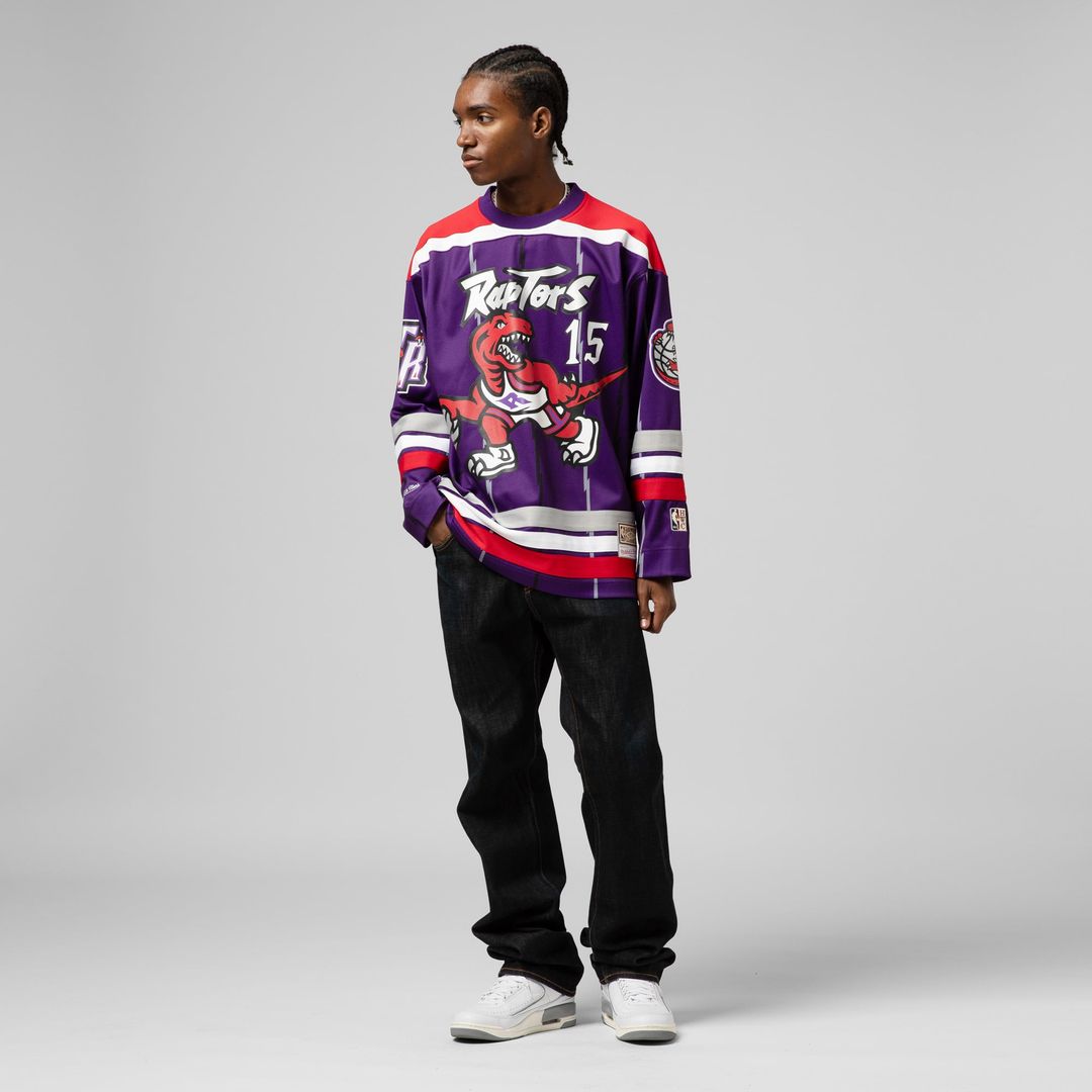 Vince Carter Toronto Raptors Mitchell & Ness Unisex Maxxed Out Fashion Hockey Jersey - Purple | NBA Fan Gear