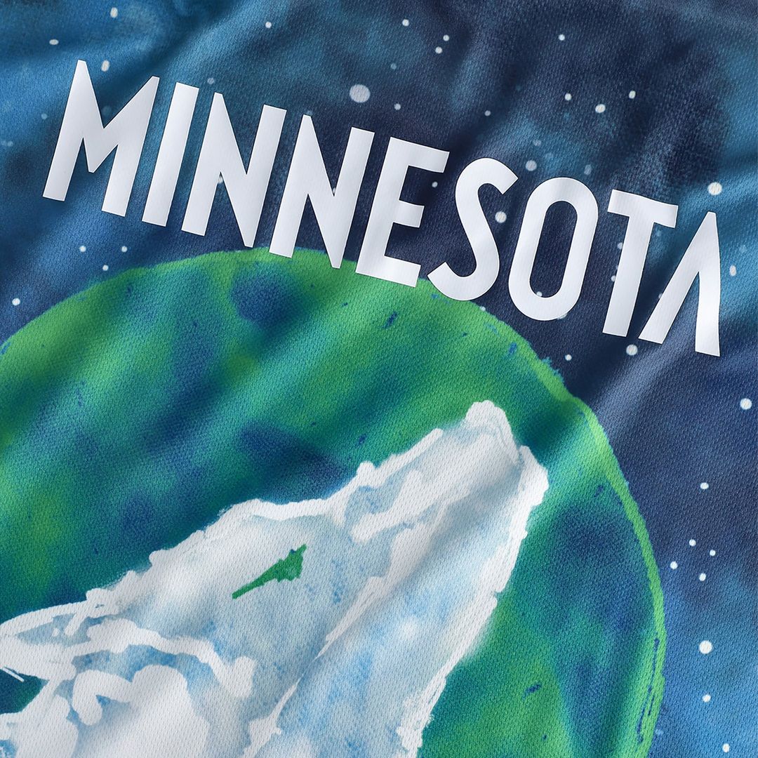 Minnesota Timberwolves NBA & KidSuper Studios by Fanatics Unisex Hometown Jersey - Blue | Fan Gear