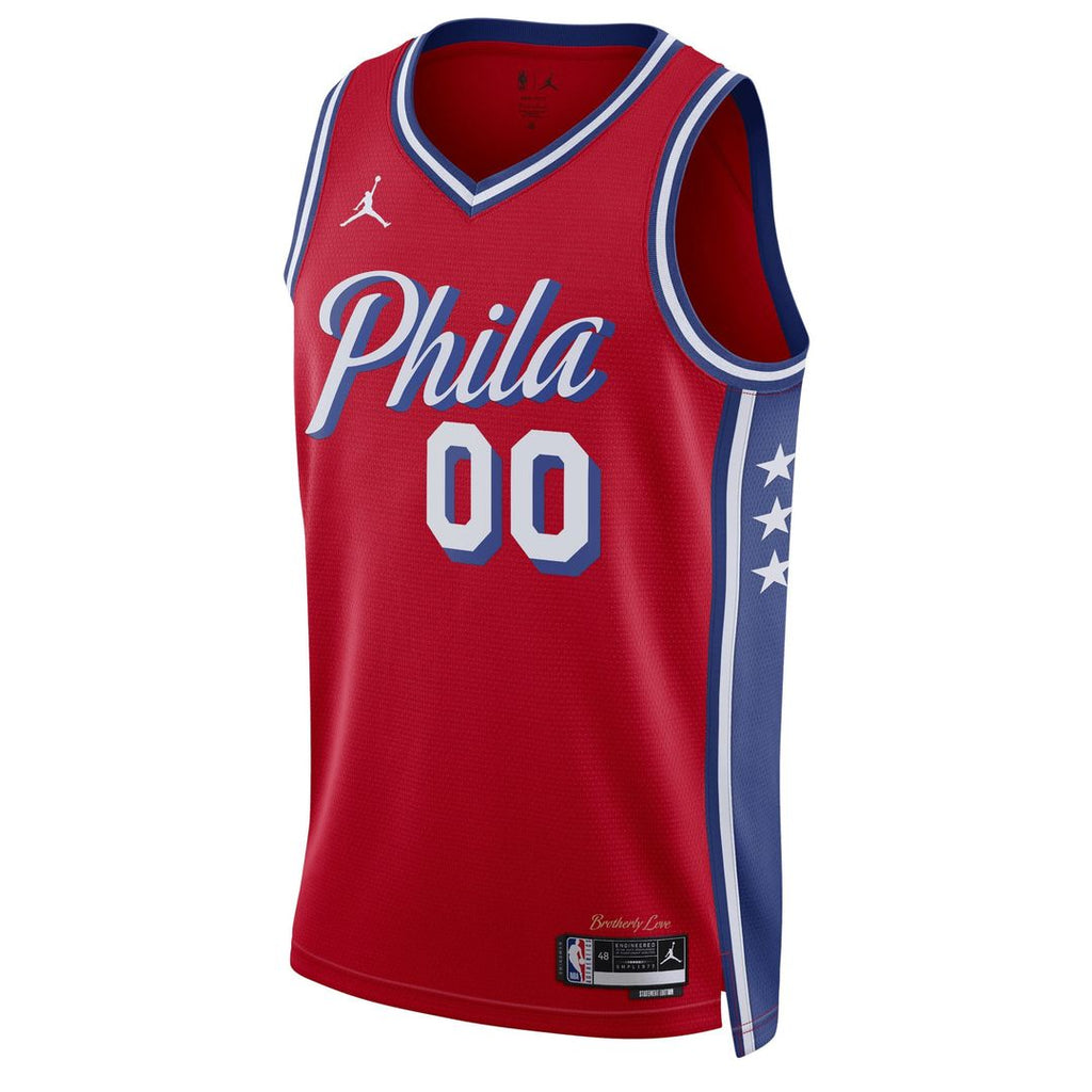 Philadelphia 76ers Jordan Brand Unisex 2022/ 23 Swingman Custom Jersey - Statement Edition - Red | NBA Fan Gear