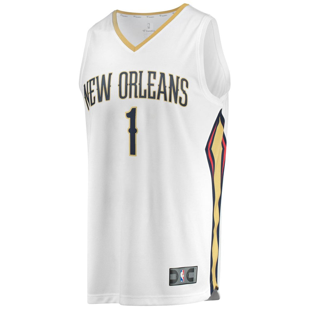 Zion Williamson New Orleans Pelicans Fanatics Replica Fast Break Jersey White - Association Edition | NBA Fan Gear