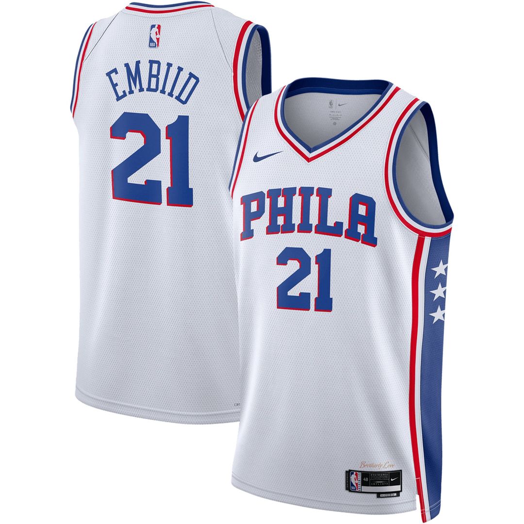 Joel Embiid Philadelphia 76ers Nike Unisex Swingman Jersey - Association Edition - White | NBA Fan Gear